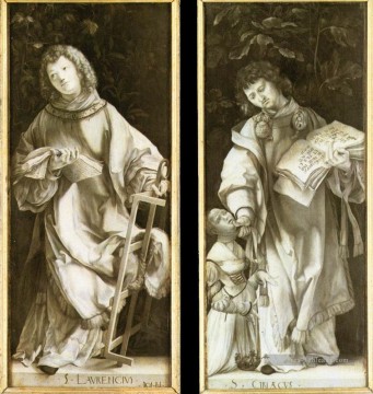 renaissance Tableau Peinture - St Laurent et St Cyricus Renaissance Matthias Grunewald